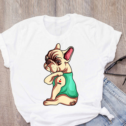 Funny Cartoon Harajuku Print O-Neck Casual Fashion Graphic Top Plus-size Unisex T-shirts