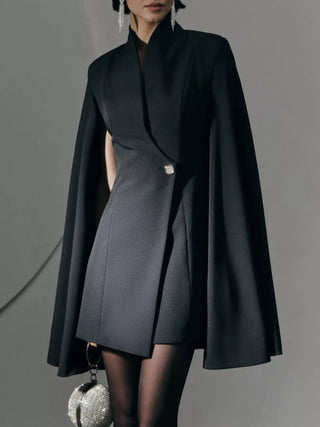// CAPSULE 01 // ANTI-CORPORATE CAPE BLAZER BLACK
