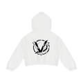 CAPSULE 01 // FEMME QUARTER-ZIP PLEATED HOODIE [310GSM] — WHITE