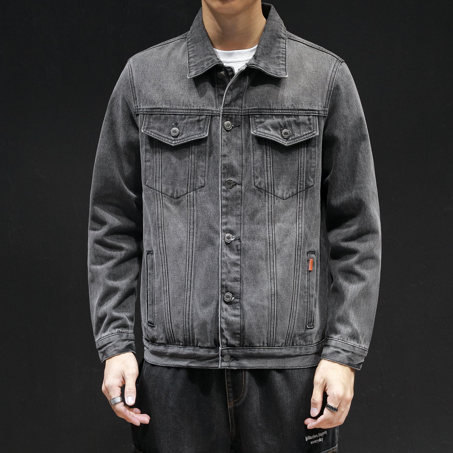 Men's Denim Jacket All-Match Washed Jacket