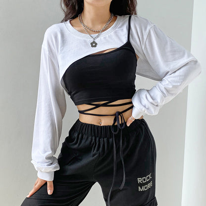 Fake Two T-Shirts With Straps