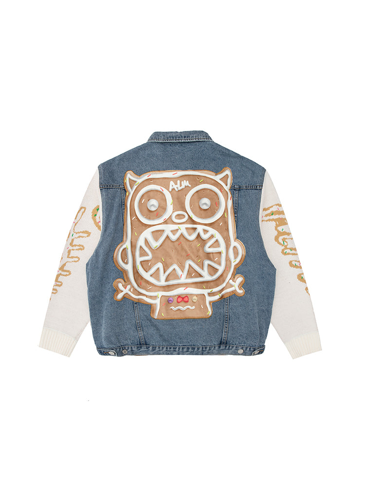Denim Loose Casual Stitching Jacket Couple Jacket