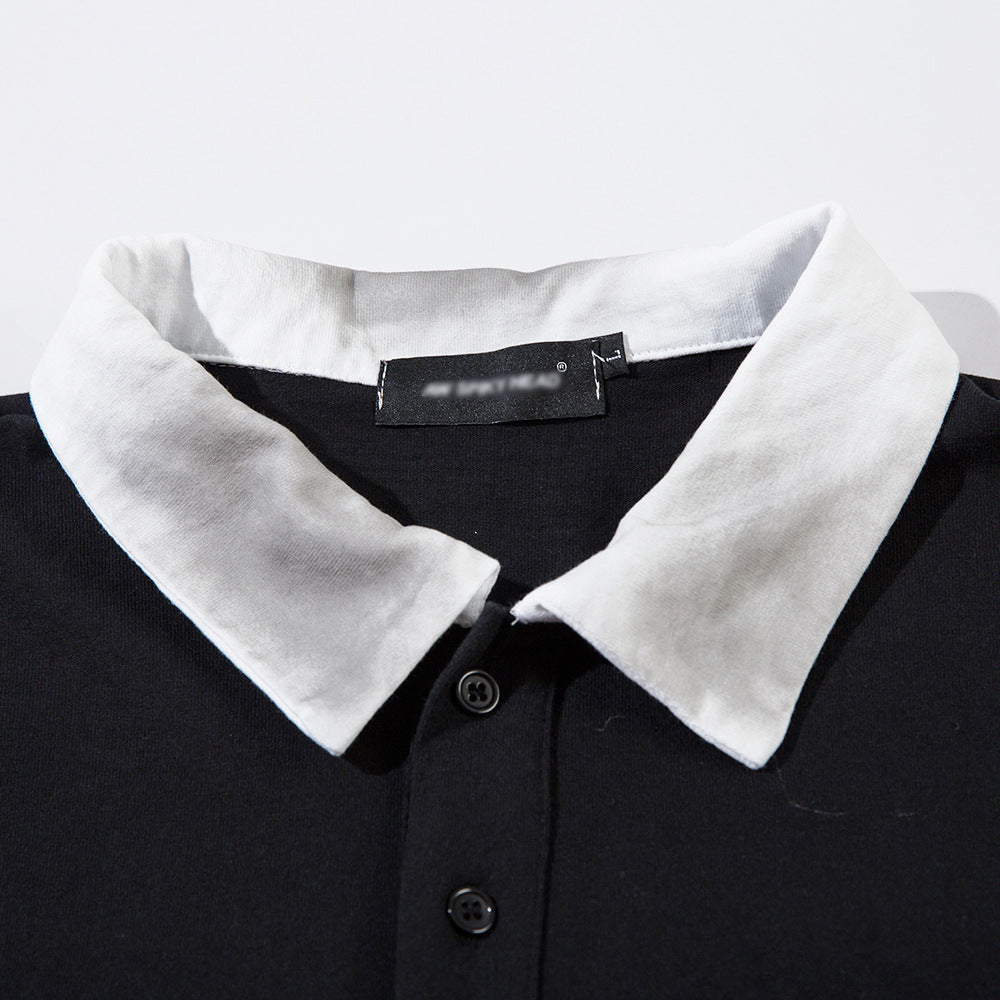 Stitching Long Sleeve Fake Two-piece T-shirts Top