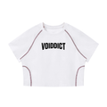 CAPSULE 01 // CONTRAST MATRIX RAGLAN CROP [210GSM] — WHITE