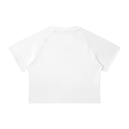 CAPSULE 01 // SLIM MATRIX RIBBED CROP T-SHIRT [250GSM] — WHITE