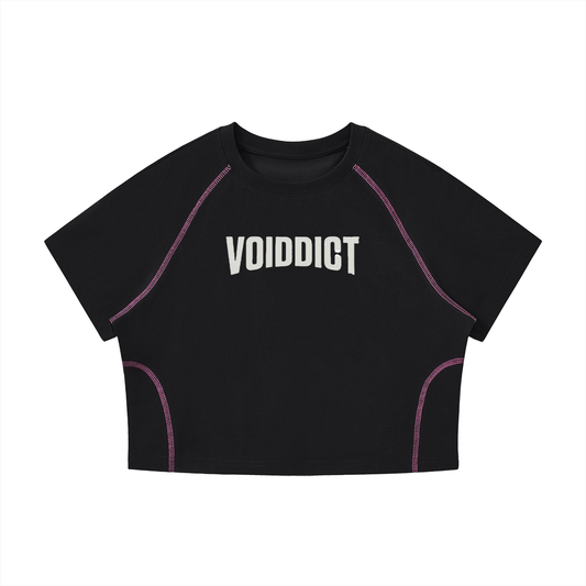 // CAPSULE 01 // CONTRAST MATRIX RAGLAN CROP [210GSM]