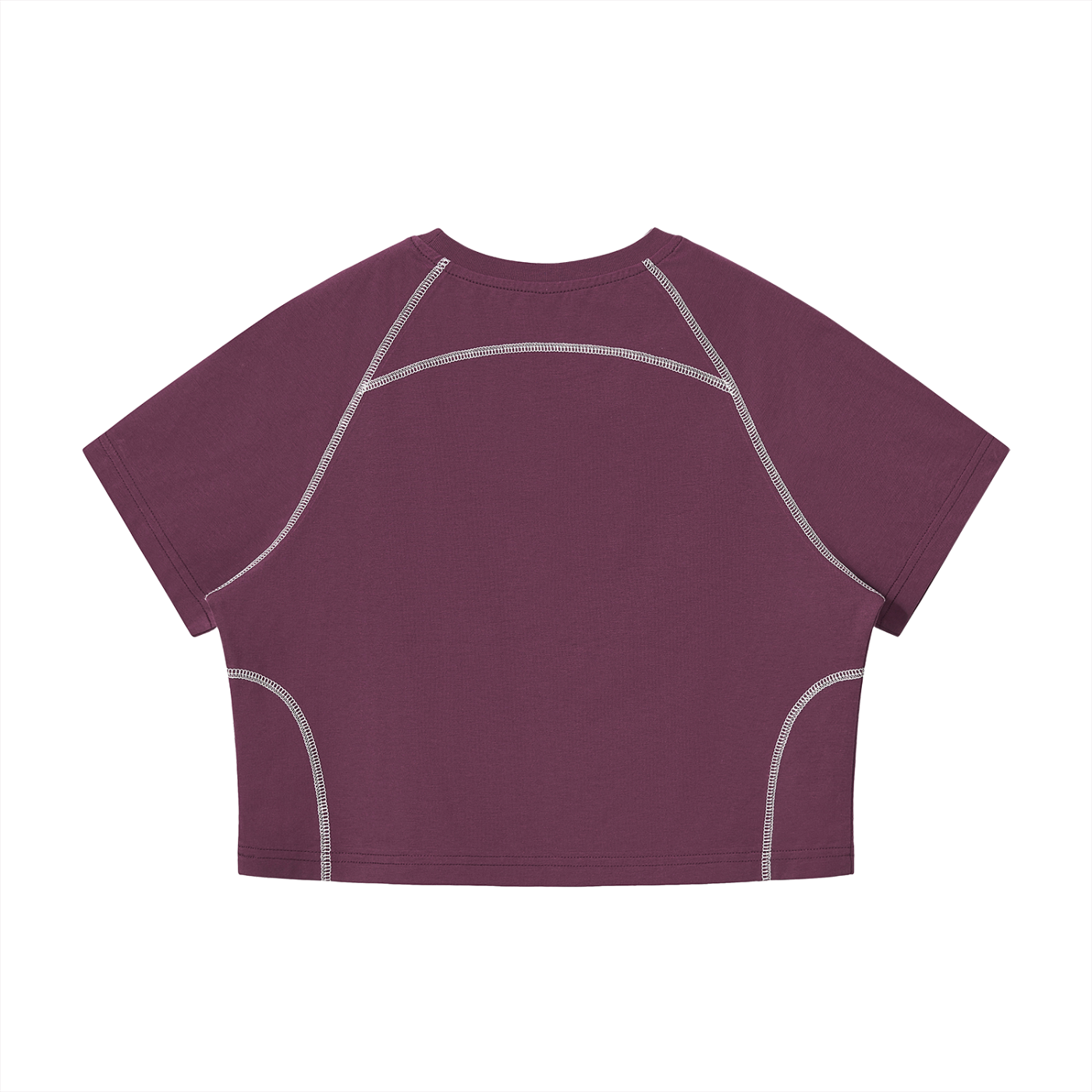 CAPSULE 01 // CONTRAST MATRIX RAGLAN CROP [210GSM] — PLUM PURPLE, ARMY GREEN, BLACK