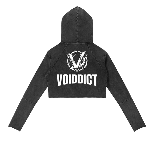 // CAPSULE 01 // FEMME DEEP-V RAW-EDGE HOODIE [320GSM]