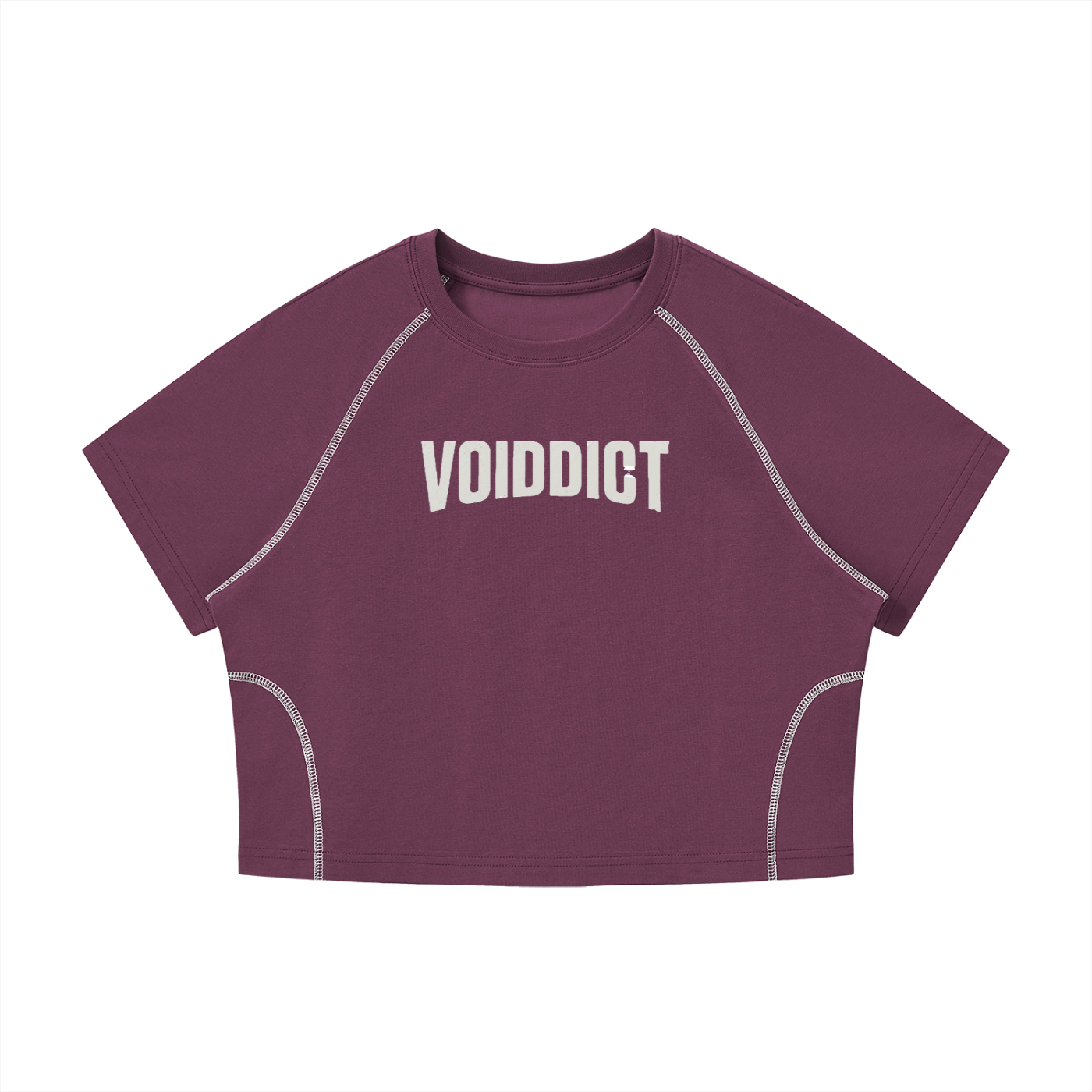 CAPSULE 01 // CONTRAST MATRIX RAGLAN CROP [210GSM] — PLUM PURPLE, ARMY GREEN, BLACK