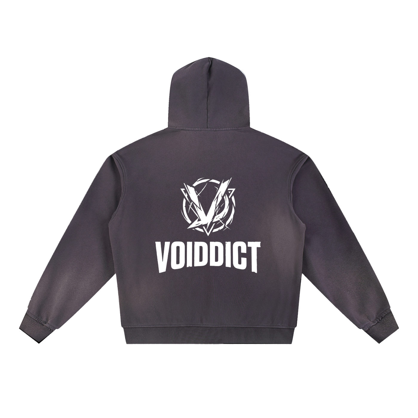 CAPSULE 01 // INDUSTRIAL SUN-FADE DISTRESSED HOODIE [465GSM] — PURPLE, BLACK