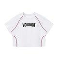 CAPSULE 01 // CONTRAST MATRIX RAGLAN CROP [210GSM] — WHITE