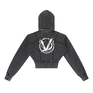 FEMME PANELLED CROPPED HOODIE [400GSM]