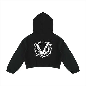 FEMME QUARTER-ZIP PLEATED HOODIE [310GSM] 