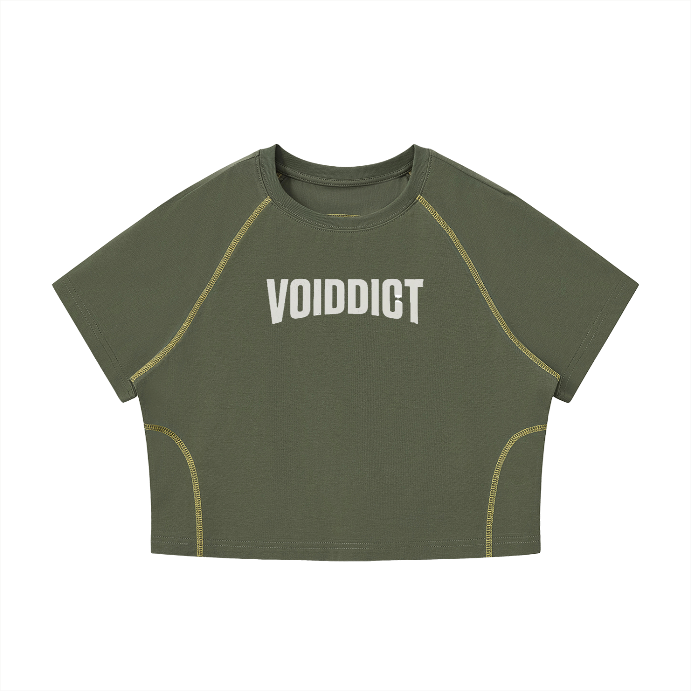 CAPSULE 01 // CONTRAST MATRIX RAGLAN CROP [210GSM] — PLUM PURPLE, ARMY GREEN, BLACK