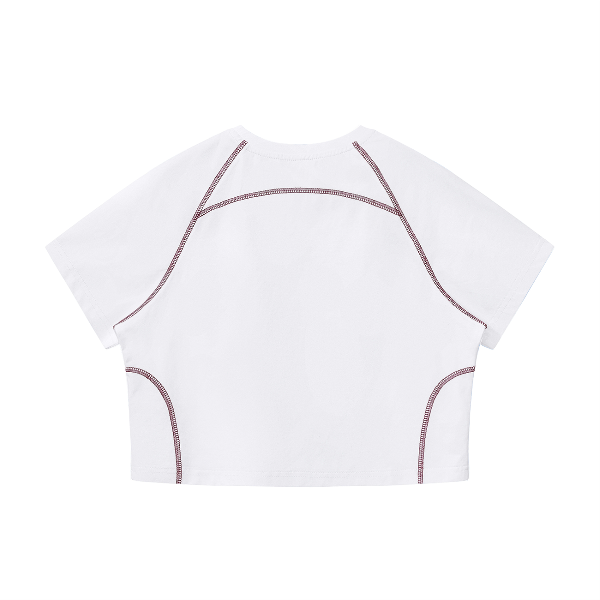 CAPSULE 01 // CONTRAST MATRIX RAGLAN CROP [210GSM] — WHITE
