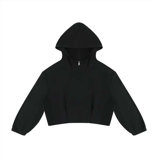 // CAPSULE 01 // FEMME QUARTER-ZIP PLEATED HOODIE [310GSM]