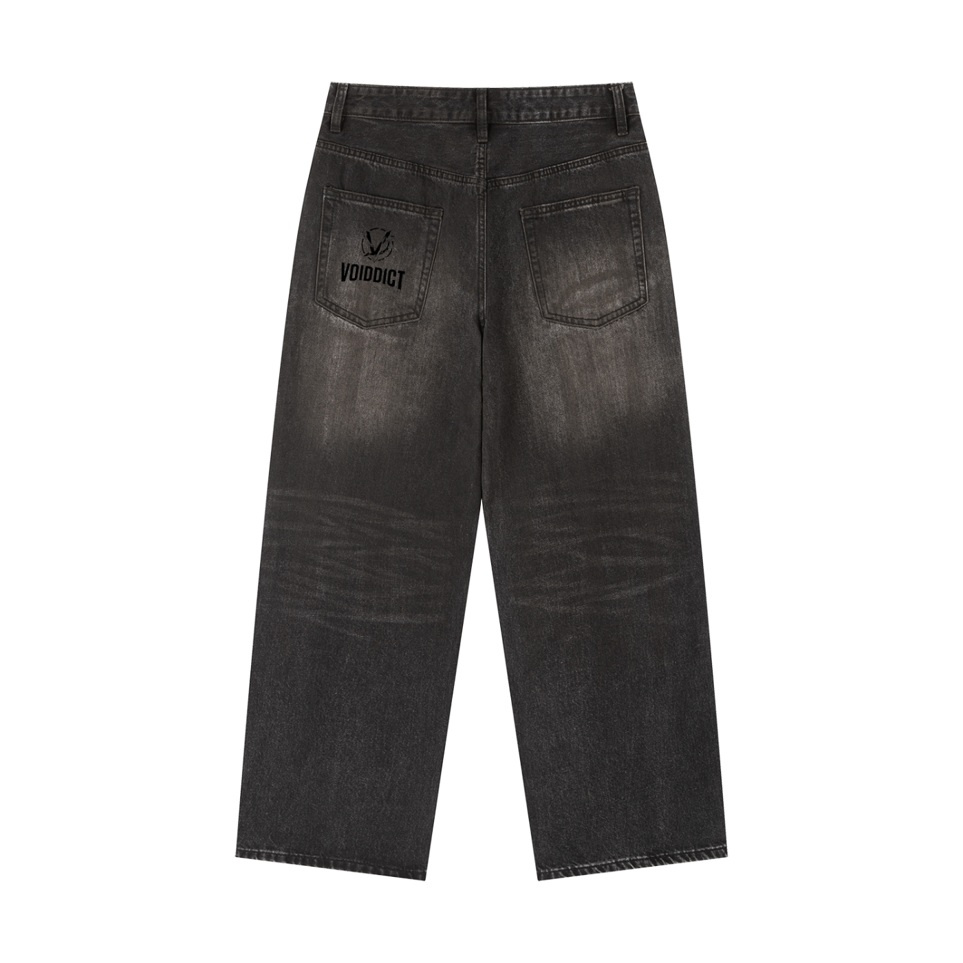 CAPSULE 01 // VINTAGE WHISKERED BAGGY BLACK JEANS (420 GSM)