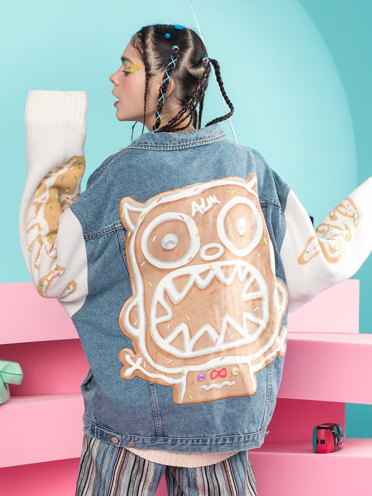 Denim Loose Casual Stitching Jacket Couple Jacket