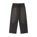 CAPSULE 01 // VINTAGE WHISKERED BAGGY BLACK JEANS [420GSM]