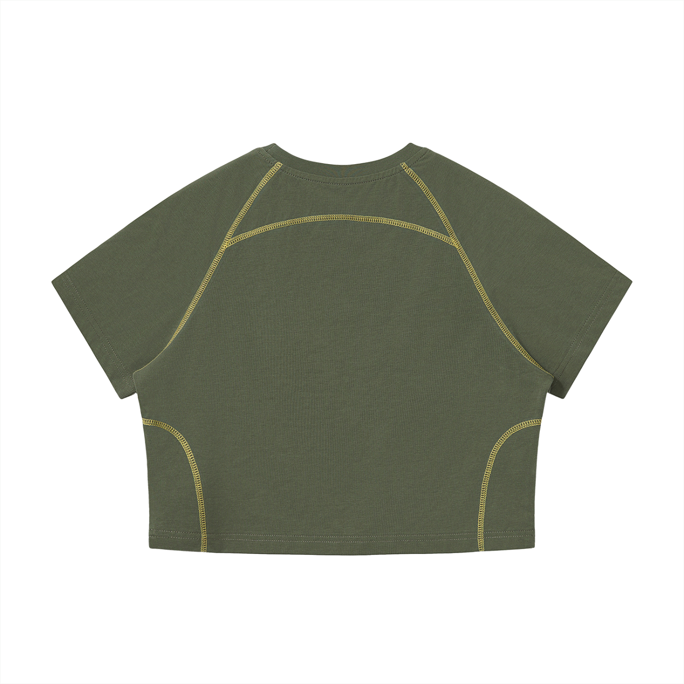 CAPSULE 01 // CONTRAST MATRIX RAGLAN CROP [210GSM] — PLUM PURPLE, ARMY GREEN, BLACK