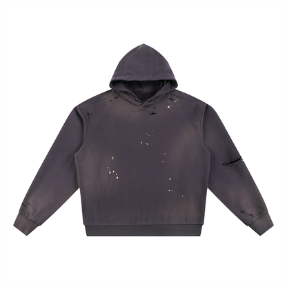 CAPSULE 01 // INDUSTRIAL SUN-FADE DISTRESSED HOODIE [465GSM] — PURPLE, BLACK