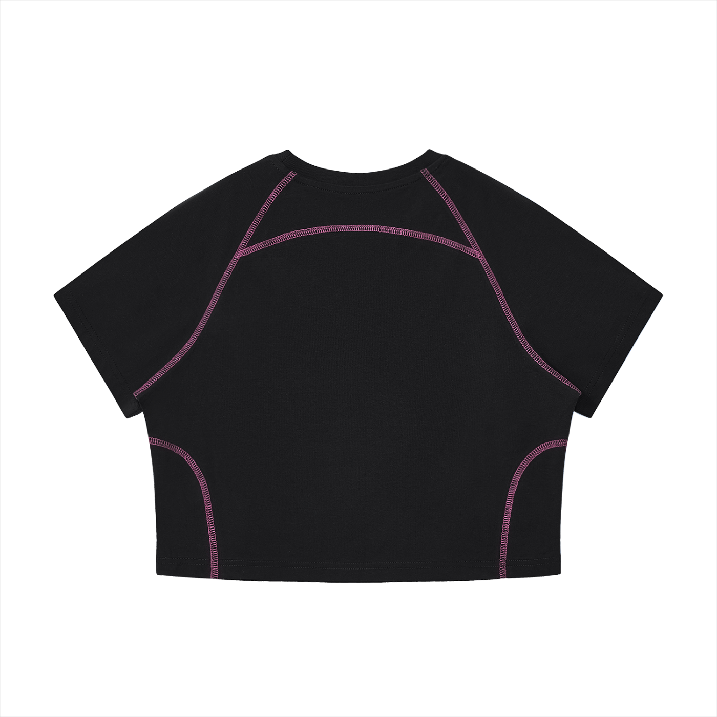 CAPSULE 01 // CONTRAST MATRIX RAGLAN CROP [210GSM] — PLUM PURPLE, ARMY GREEN, BLACK